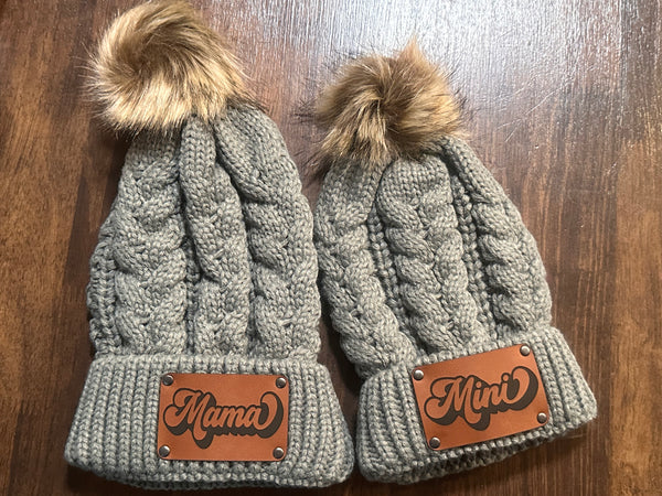 Mama and Mini Beanie set