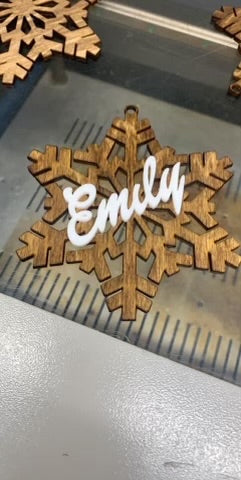 Personalized Snowflake Christmas Ornaments