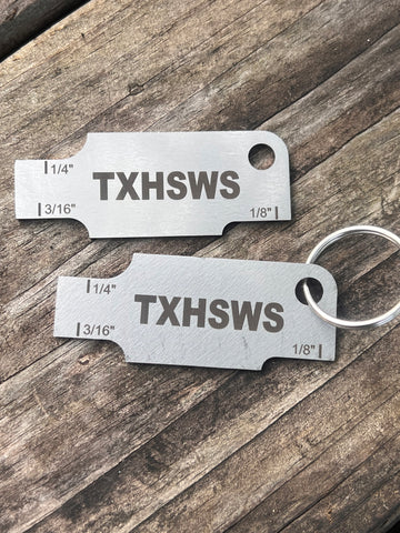 TXHSWS Fillet Weld Gauge Keychains